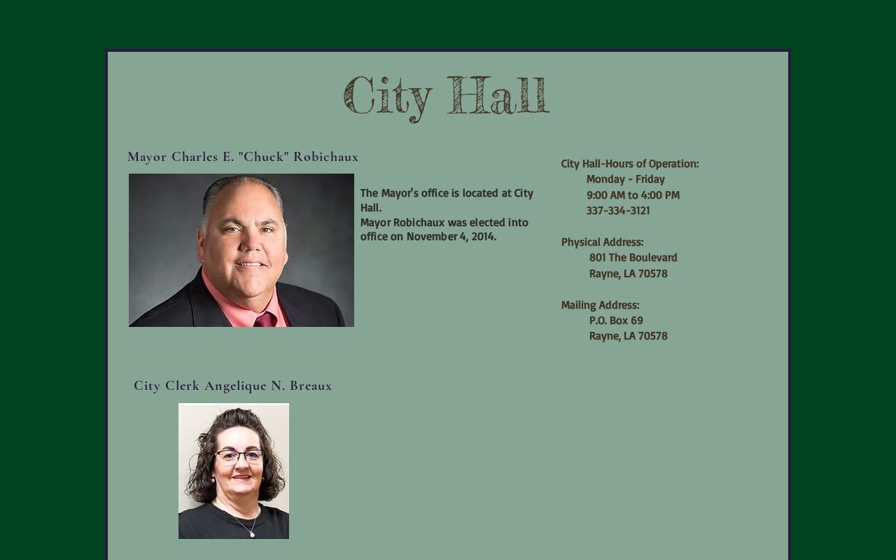 City of Rayne public records request page